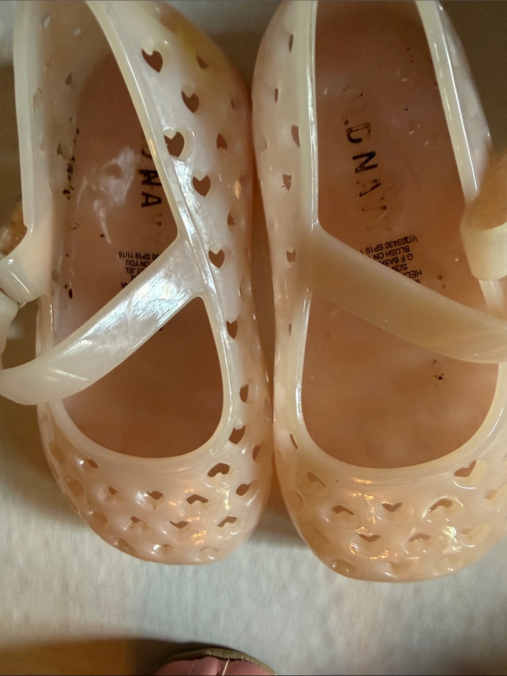 Baby Girls Pink Mary Jane Ballet Flats, jelly shoes, Dress Shoes & White Walkers - Picture 3 of 7